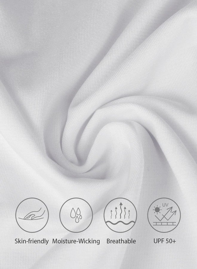 باليف قميص سباحة نسائي بأكمام طويلة من baleaf مع غطاء للوجه، حماية من الشمس بدرجة 50+، خفيف الوزن وسريع الجفاف، مناسب للمشي لمسافات طويلة وصيد الأسماك والجري، أبيض، مقاس XL - Image 3